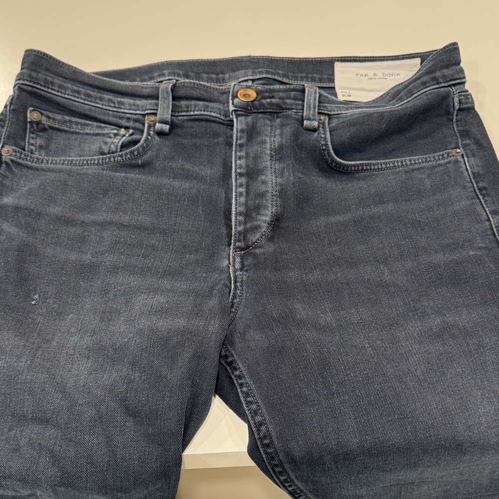 rag & bone Men’s Dark Blue Fit 2 Slim Jeans size 32